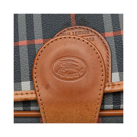 Pre Loved Burberry Vintage Check Saddle Bag with Gold-Tone Hardware and - Picture 5 of 8